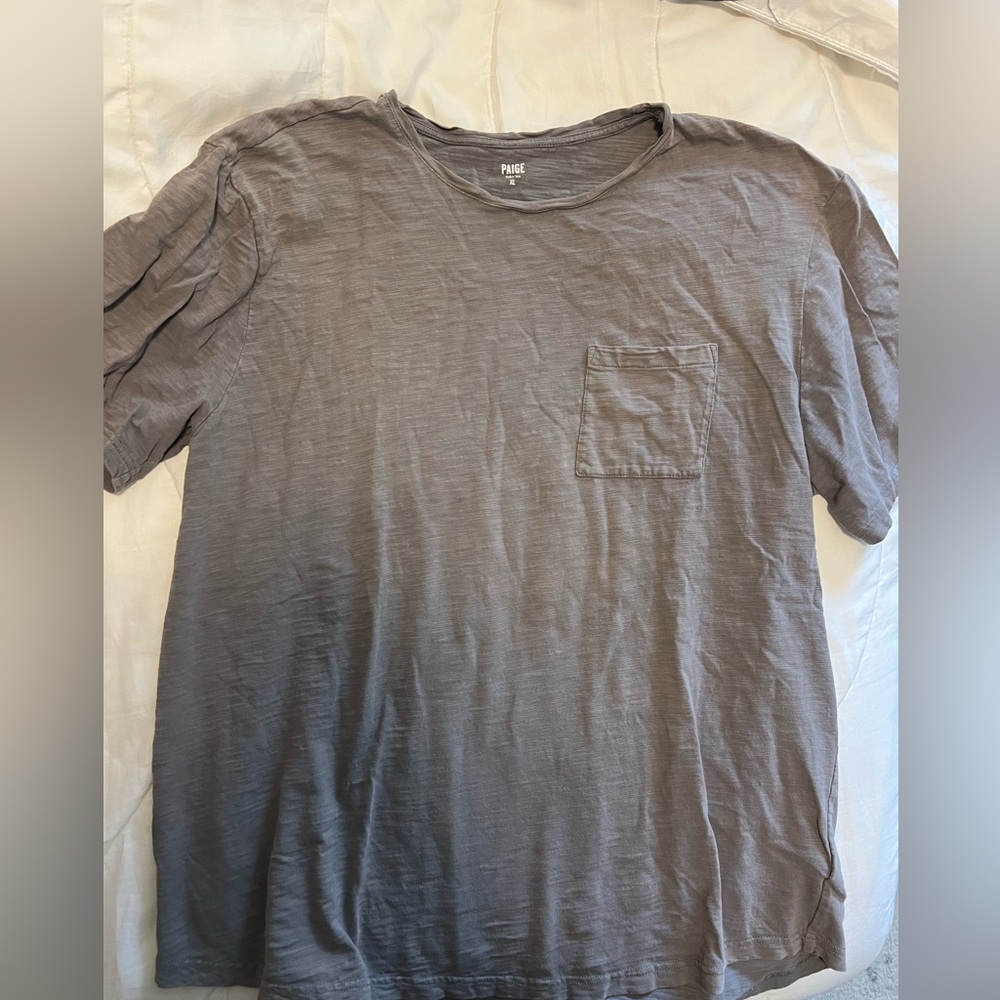PAIGE Slate Gray Short Sleeve Tee